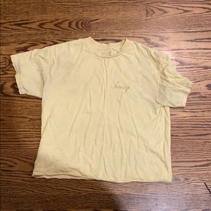 plain yellow “honey” tshirt